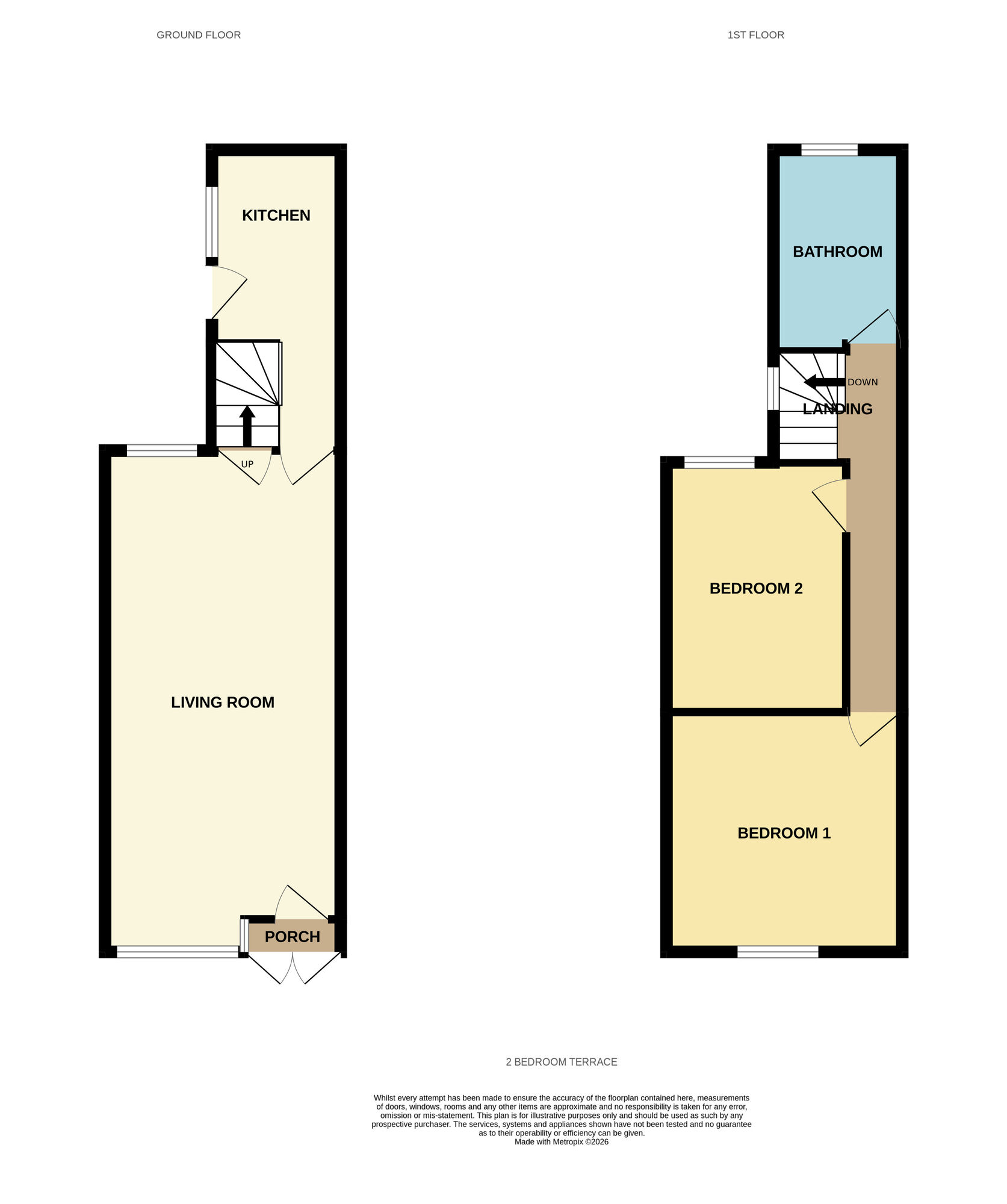 Floorplan of 2 bedroom Mid Terrace House for sale, Harvey Road, Birmingham, West Midlands, B26