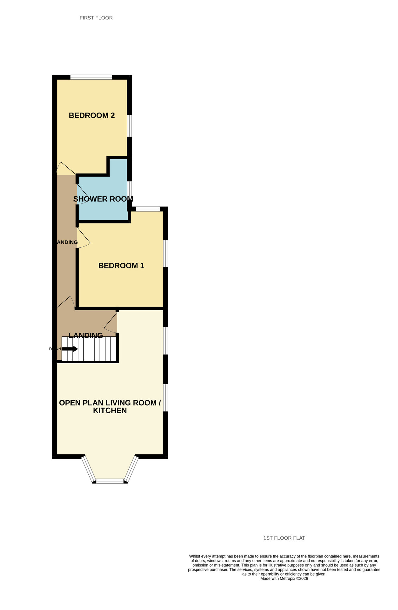 Floorplan of 2 bedroom Flat for sale, Yew Tree Lane, Yardley, West Midlands, B26