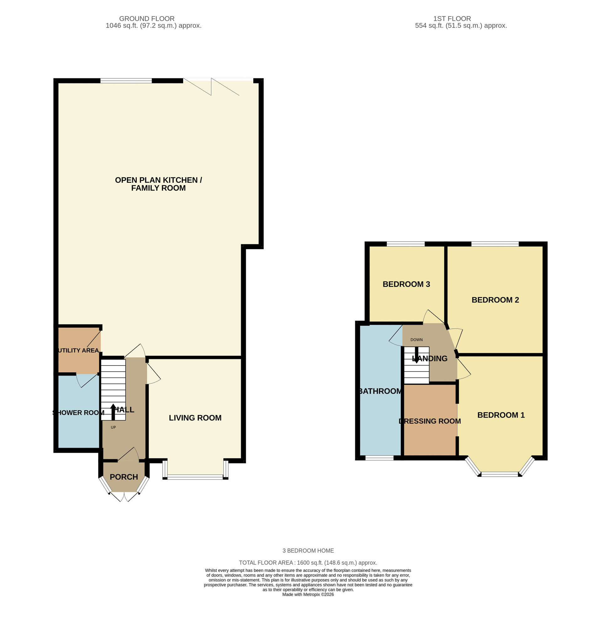 Floorplan of 3 bedroom Semi Detached House for sale, Queens Road, Yardley, West Midlands, B26