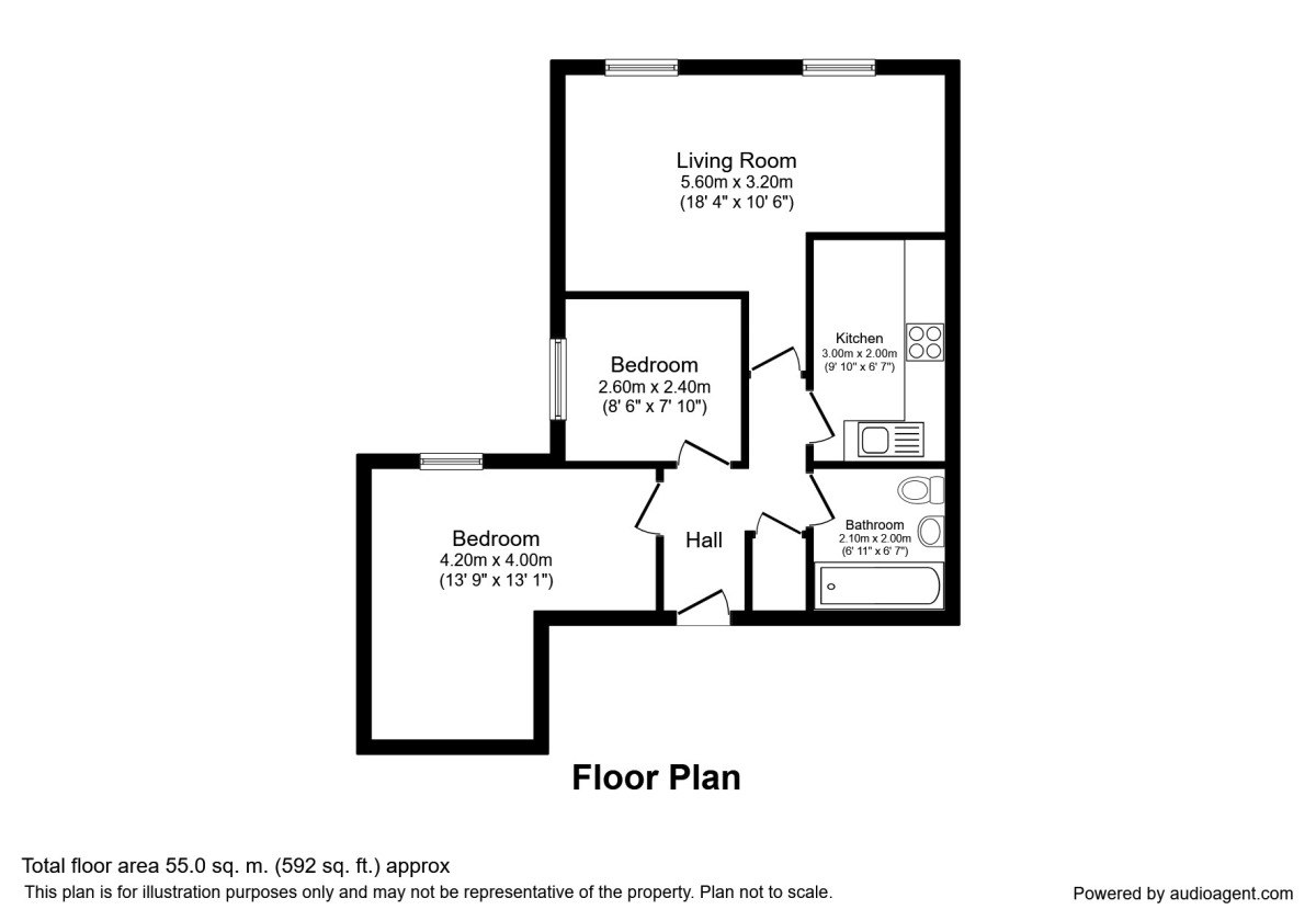 Floorplan of 2 bedroom Flat to rent, Fetter Lane, York, YO1