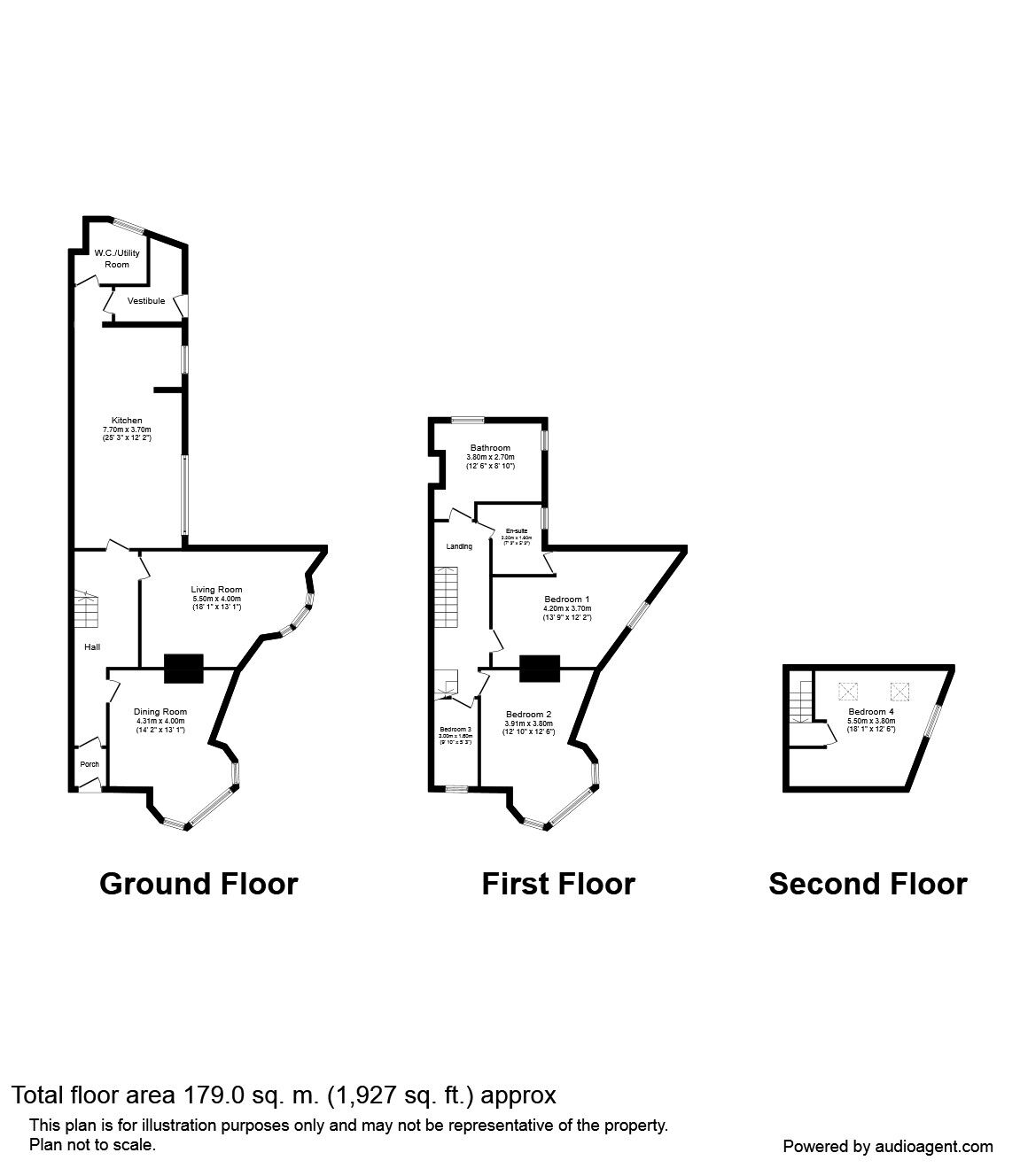 Floorplan of 4 bedroom Semi Detached House to rent, Knavesmire Crescent, York, YO23