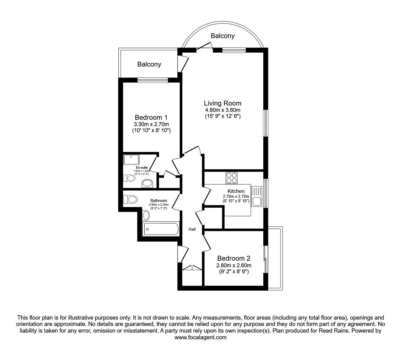 Floorplan of 2 bedroom Flat to rent, Skeldergate, York, YO1