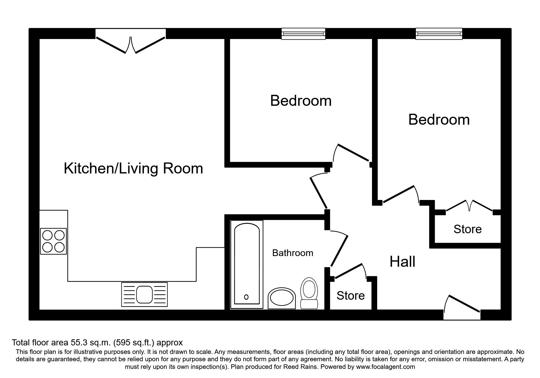 Floorplan of 2 bedroom  Flat to rent, College Court, Dringhouses, York, YO24