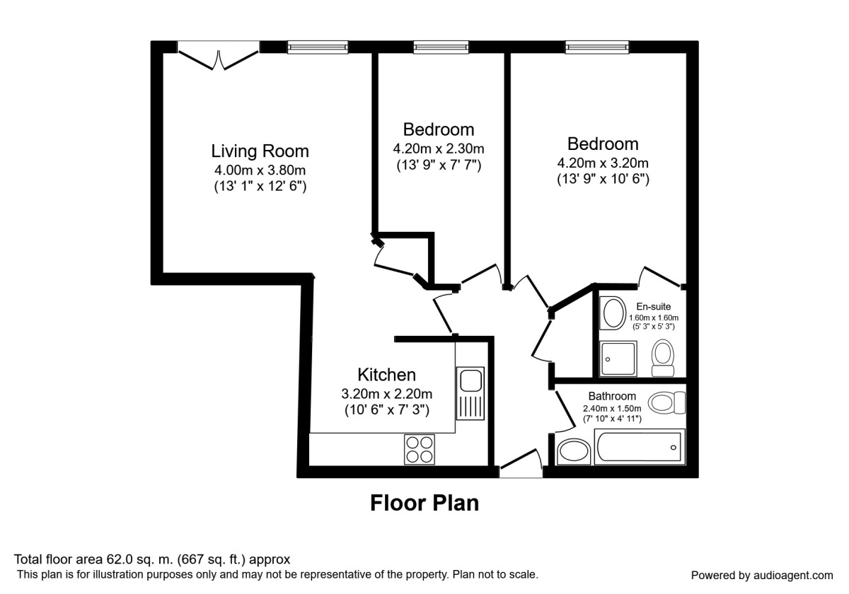 Floorplan of 2 bedroom  Flat to rent, Fetter Lane, York, YO1