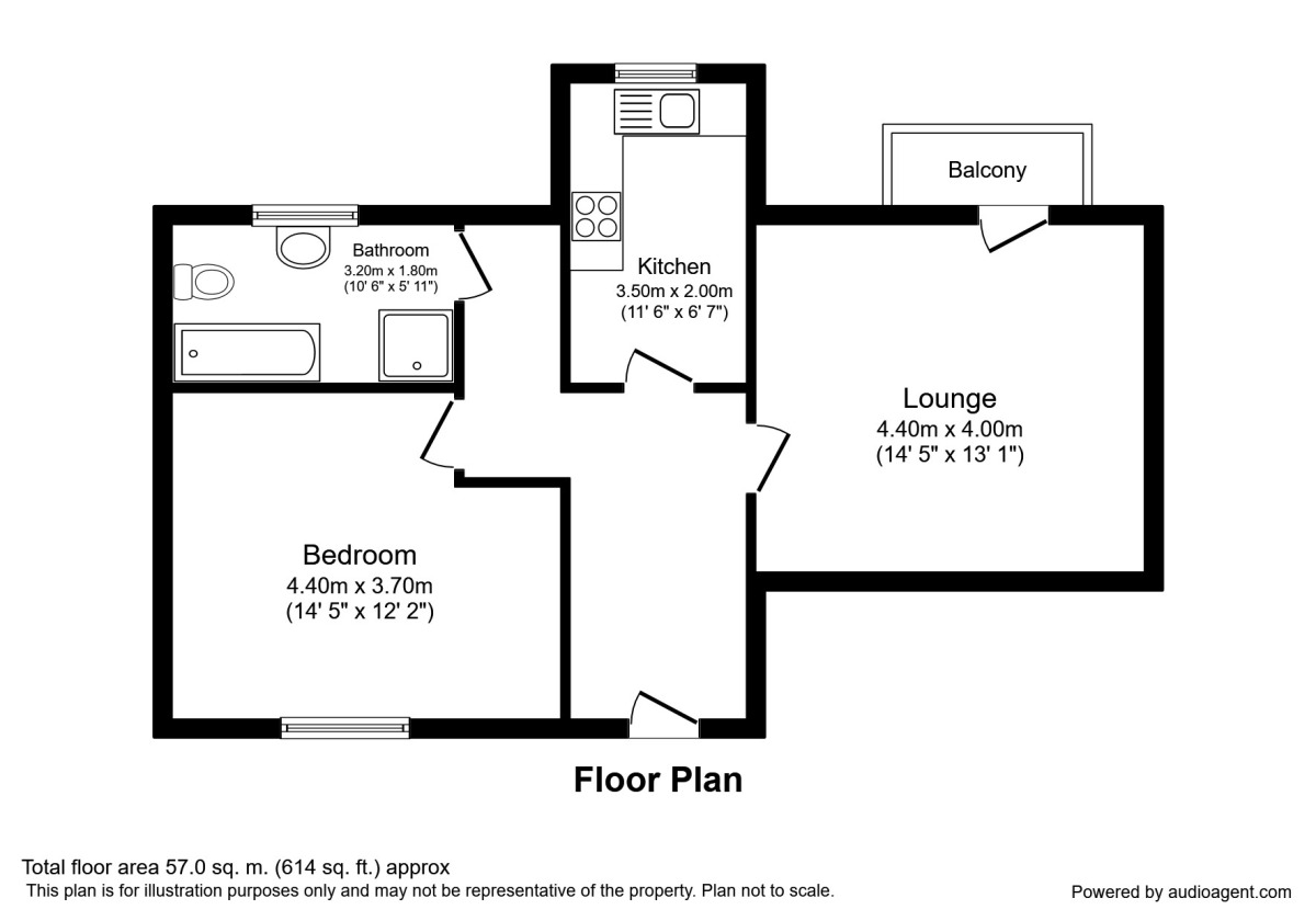 Floorplan of 1 bedroom  Flat to rent, Fishergate, York, YO10