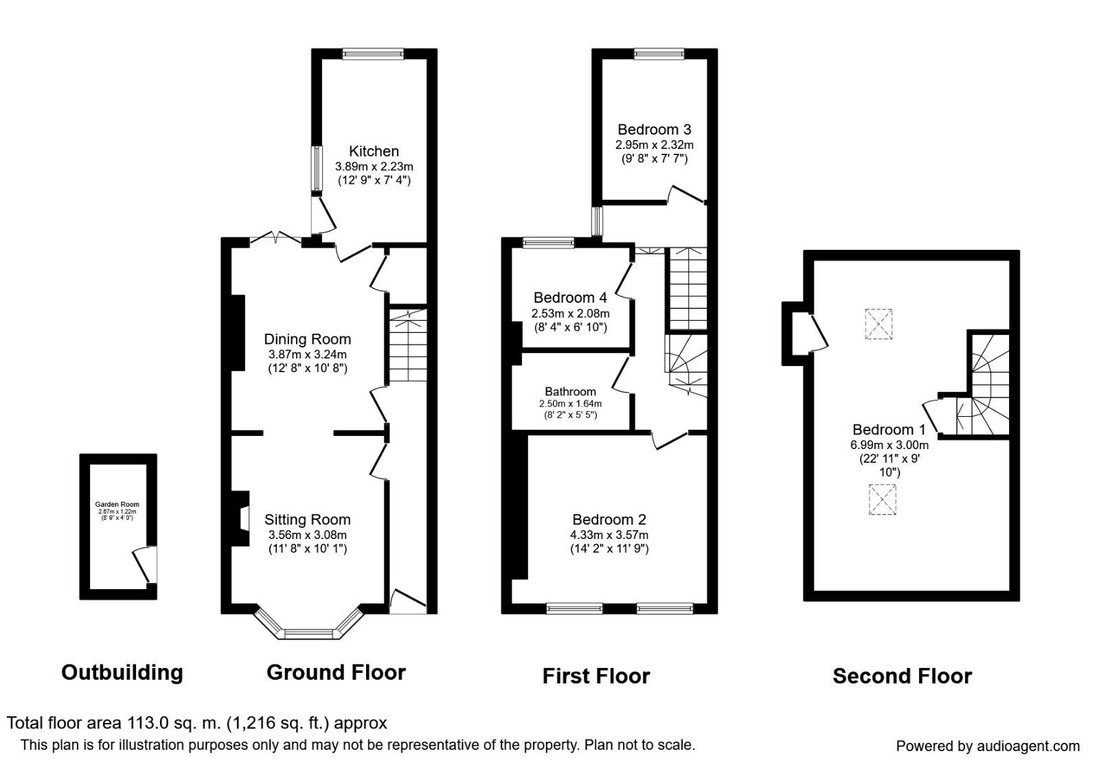Floorplan of 4 bedroom Mid Terrace House to rent, Cromer Street, York, YO30