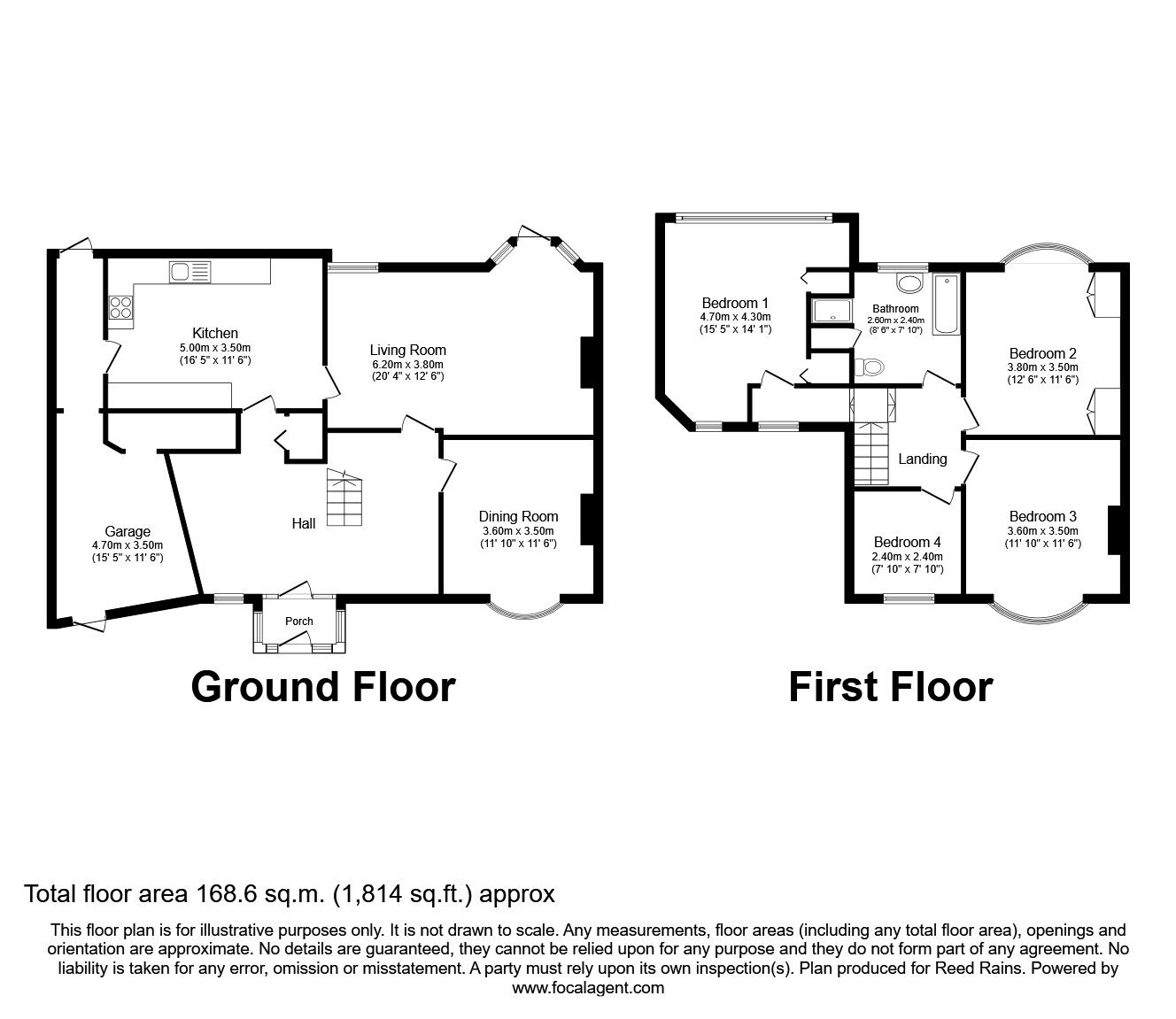 Floorplan of 4 bedroom Semi Detached House to rent, The Covert, York, YO24