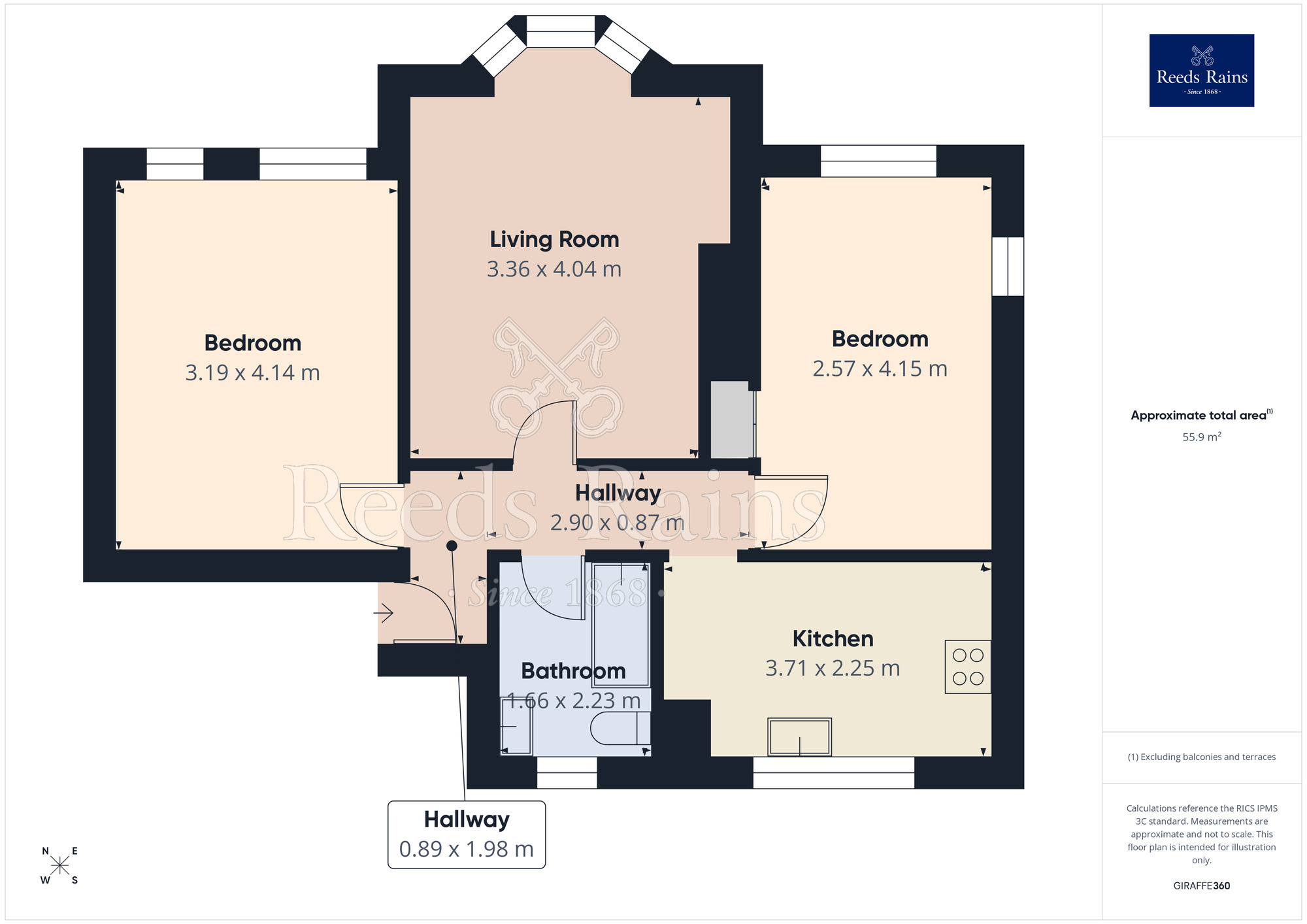 Floorplan of 2 bedroom Flat for sale, Trent House, Margaret Street, York, YO10