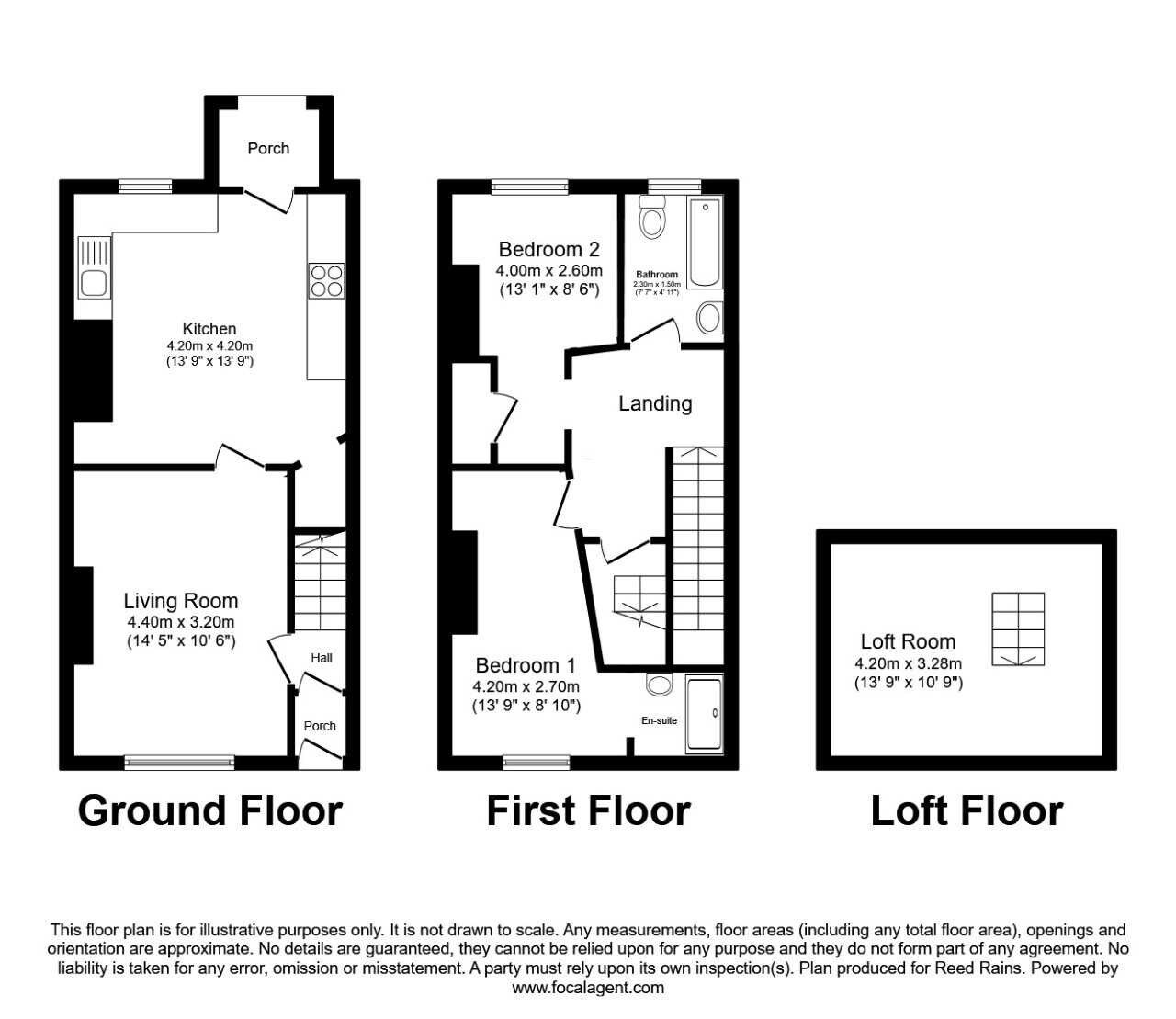 Floorplan of 3 bedroom Mid Terrace House for sale, Queen Street, York, North Yorkshire, YO24