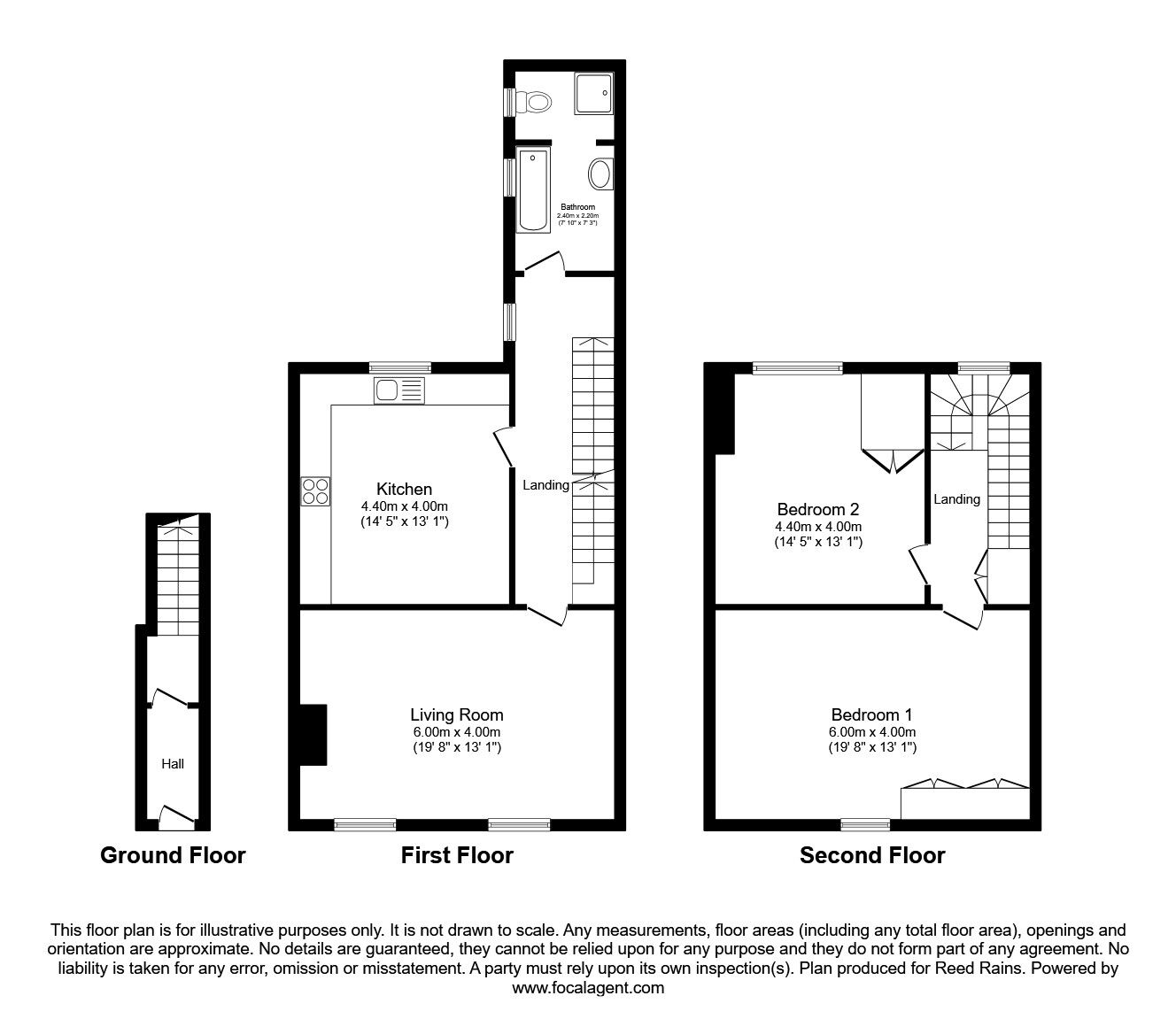 Floorplan of 2 bedroom  Flat to rent, Heworth Village, York, North Yorkshire, YO31