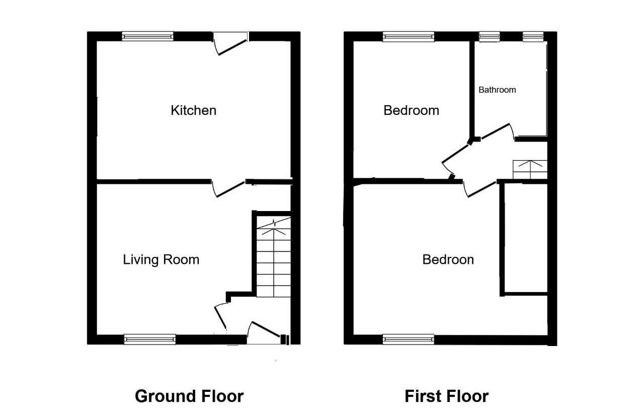 Floorplan of 2 bedroom Mid Terrace House to rent, Pottery Lane, York, North Yorkshire, YO31