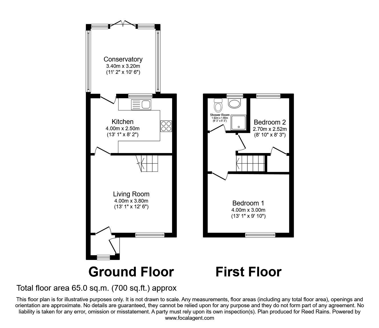 Floorplan of 2 bedroom Semi Detached House to rent, Longwood Road, York, North Yorkshire, YO30