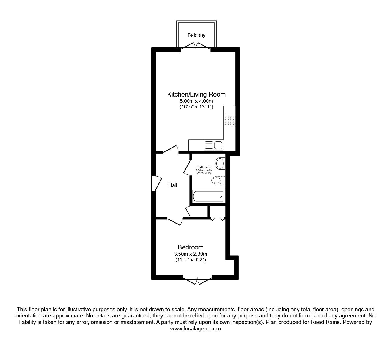 Floorplan of 1 bedroom  Flat to rent, Black Horse Lane, York, North Yorkshire, YO1