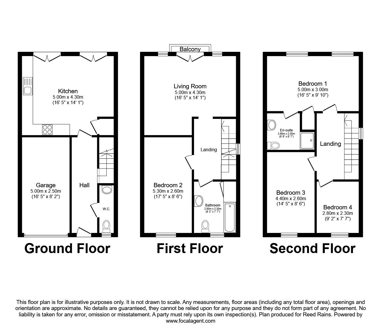 Floorplan of 4 bedroom End Terrace House for sale, William Court, Blue Bridge Lane, North Yorkshire, YO10