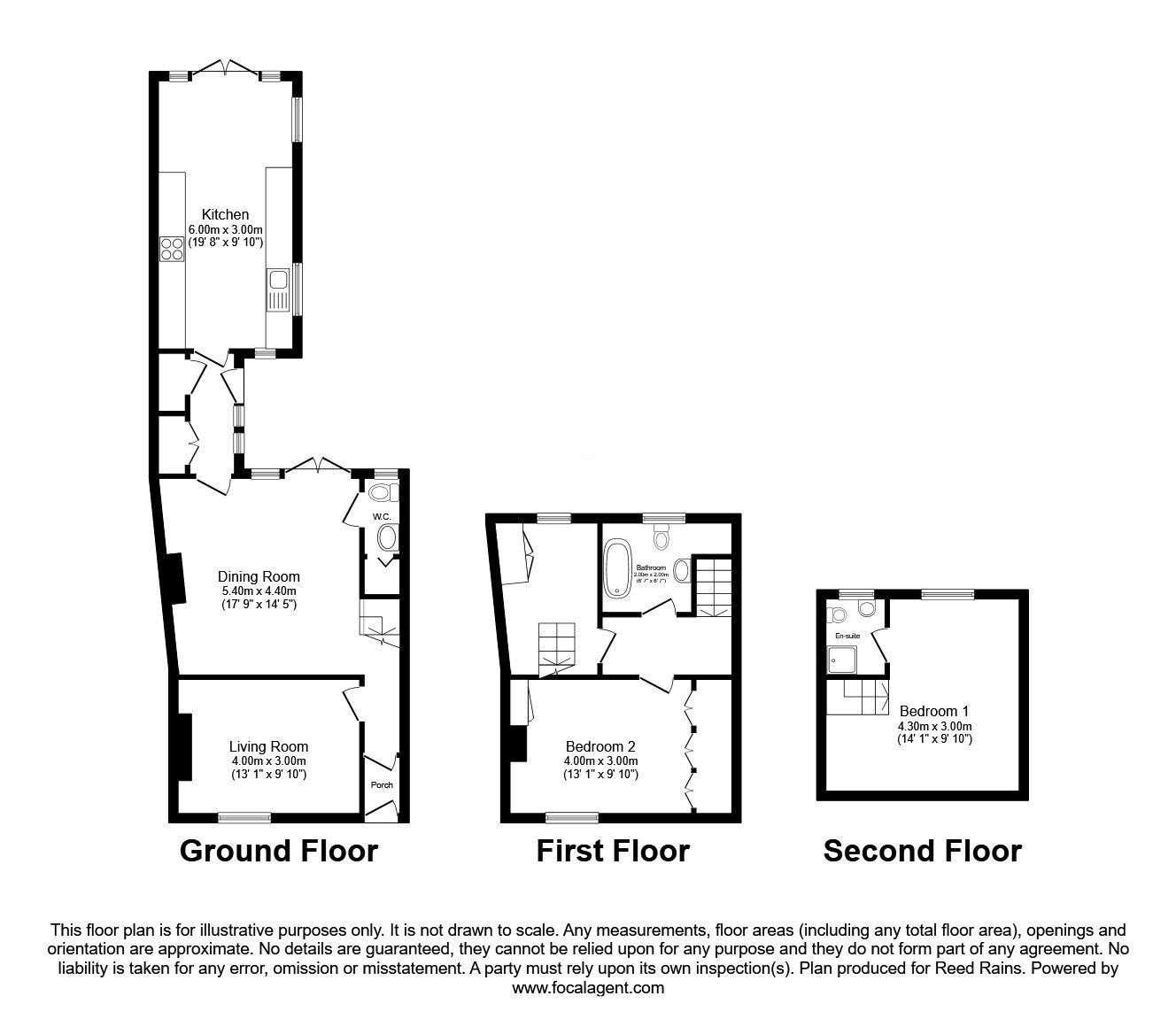 Floorplan of 2 bedroom End Terrace House for sale, Front Street, Naburn, North Yorkshire, YO19