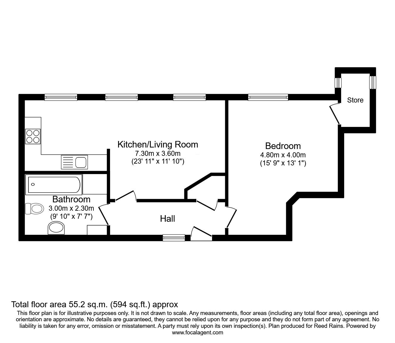 Floorplan of 1 bedroom  Flat for sale, The Tannery, Lawrence Street, North Yorkshire, YO10