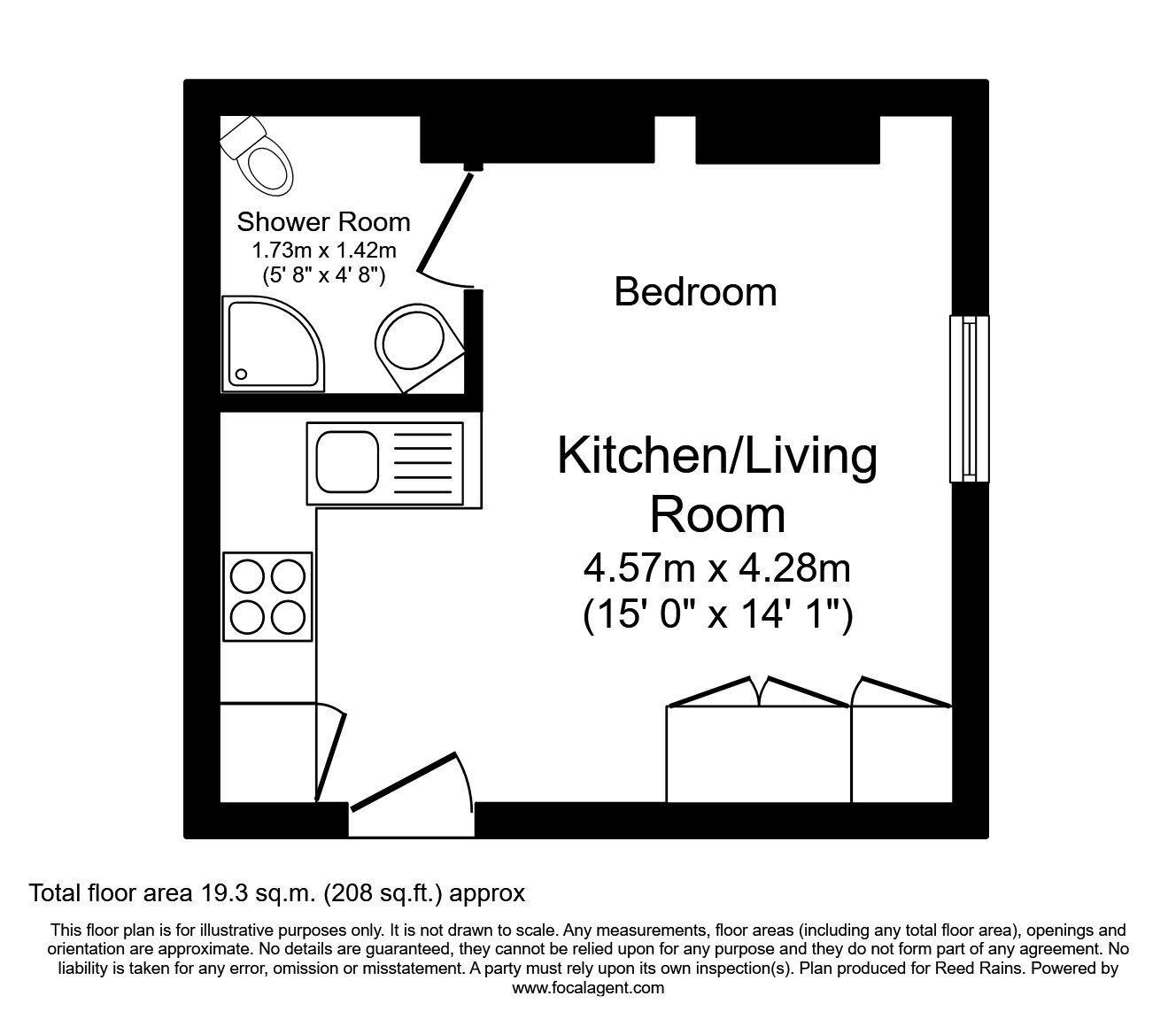Floorplan of Flat to rent, Wenlock Terrace, York, North Yorkshire, YO10