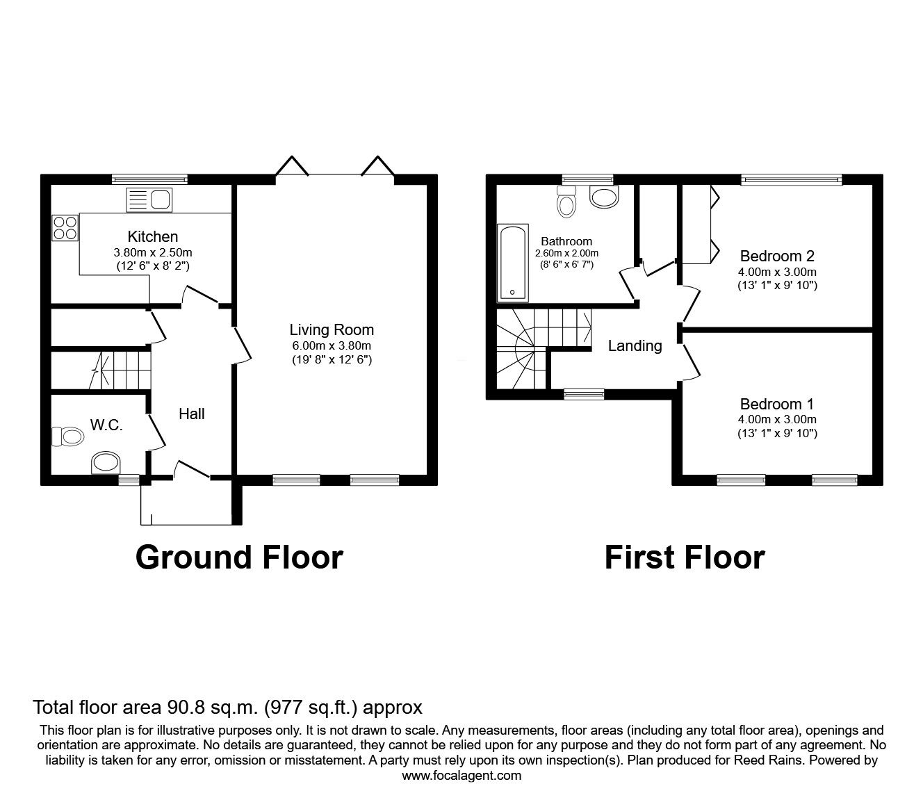 Floorplan of 2 bedroom Semi Detached House for sale, Lotherington Avenue, York, North Yorkshire, YO10