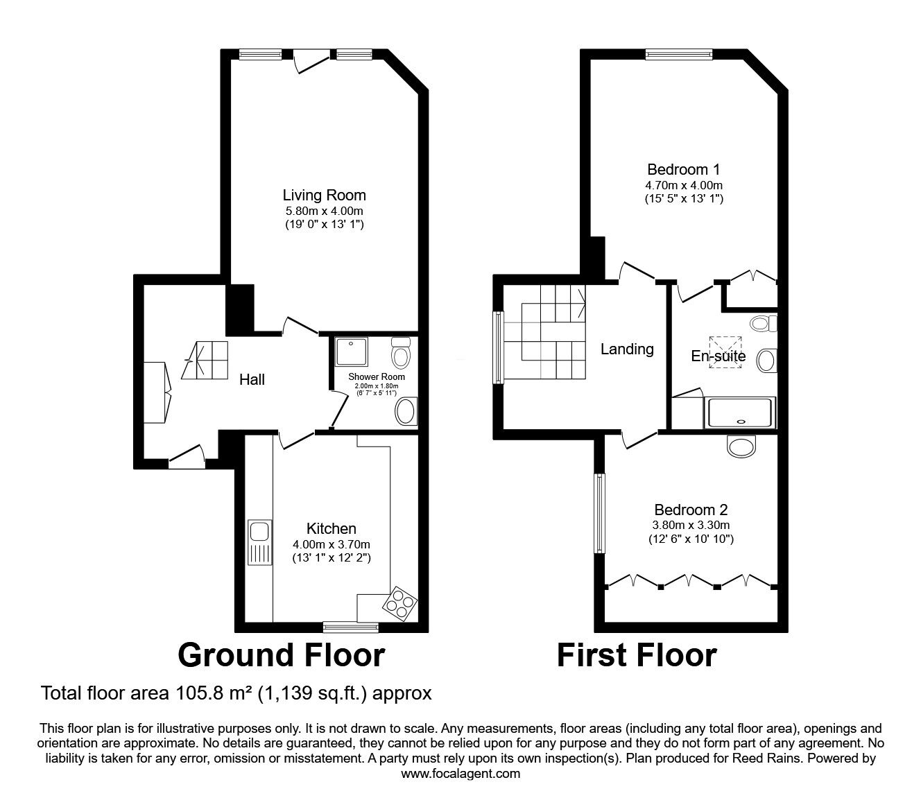 Floorplan of 2 bedroom Semi Detached House for sale, Priory Street, York, North Yorkshire, YO1