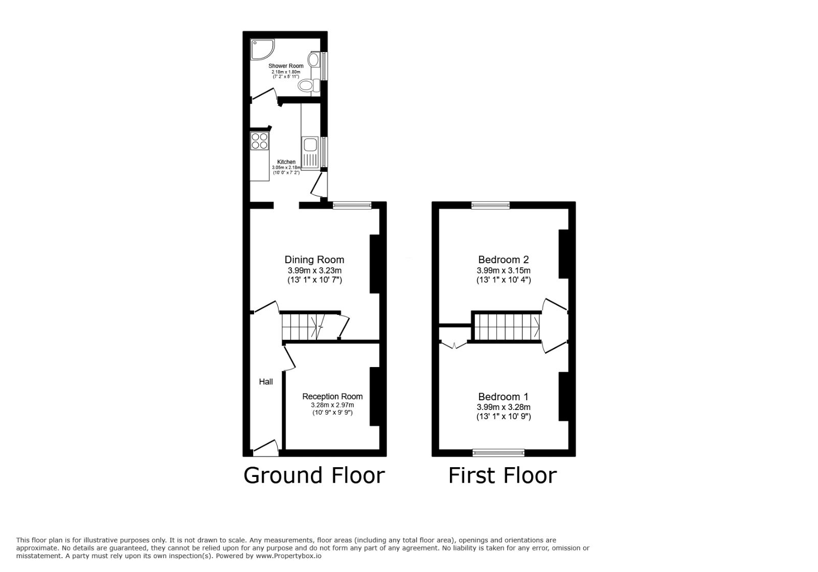 Floorplan of 2 bedroom Mid Terrace House to rent, Sutherland Street, York, North Yorkshire, YO23