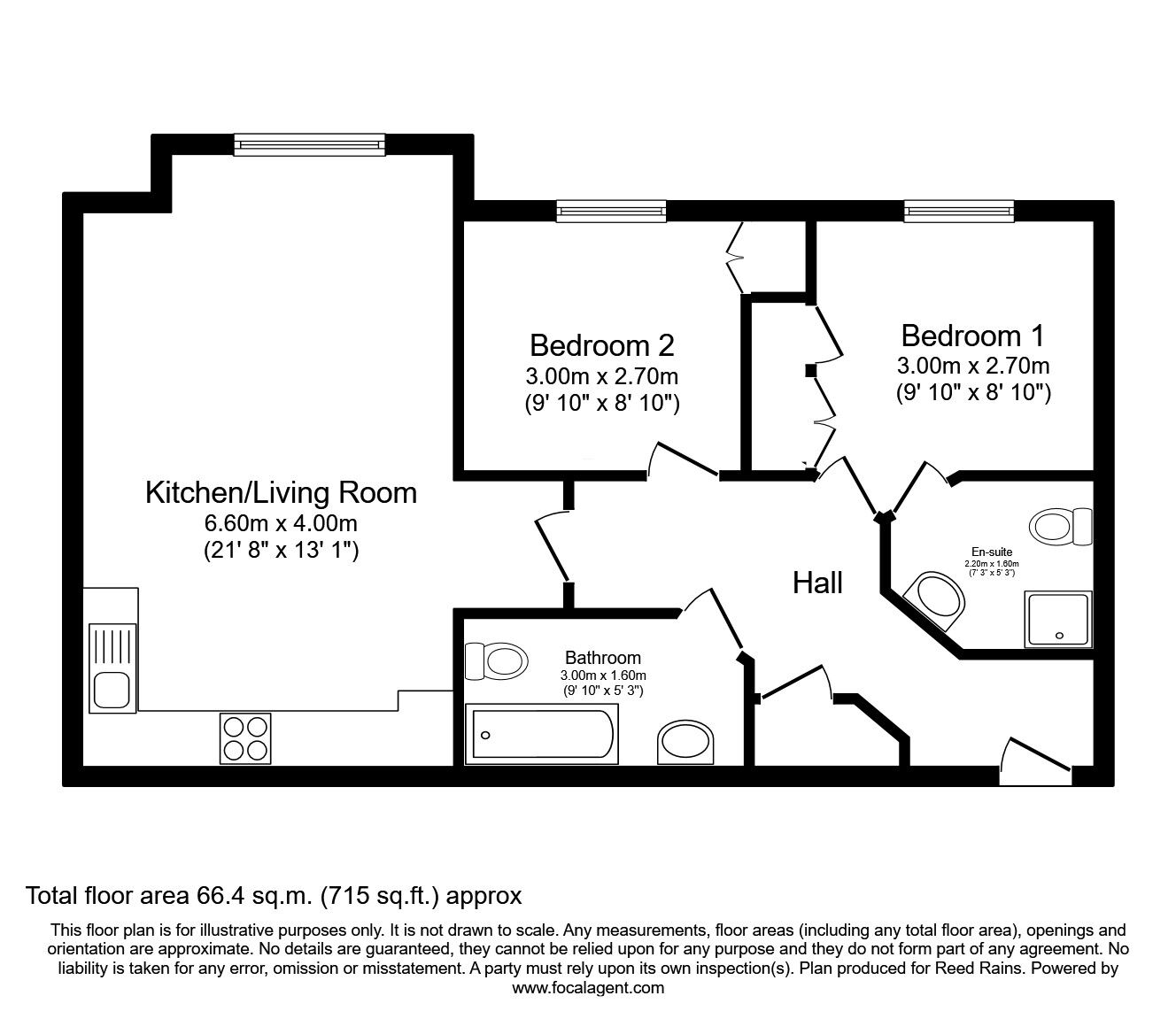 Floorplan of 2 bedroom  Flat for sale, Principal Rise, Dringhouses, North Yorkshire, YO24