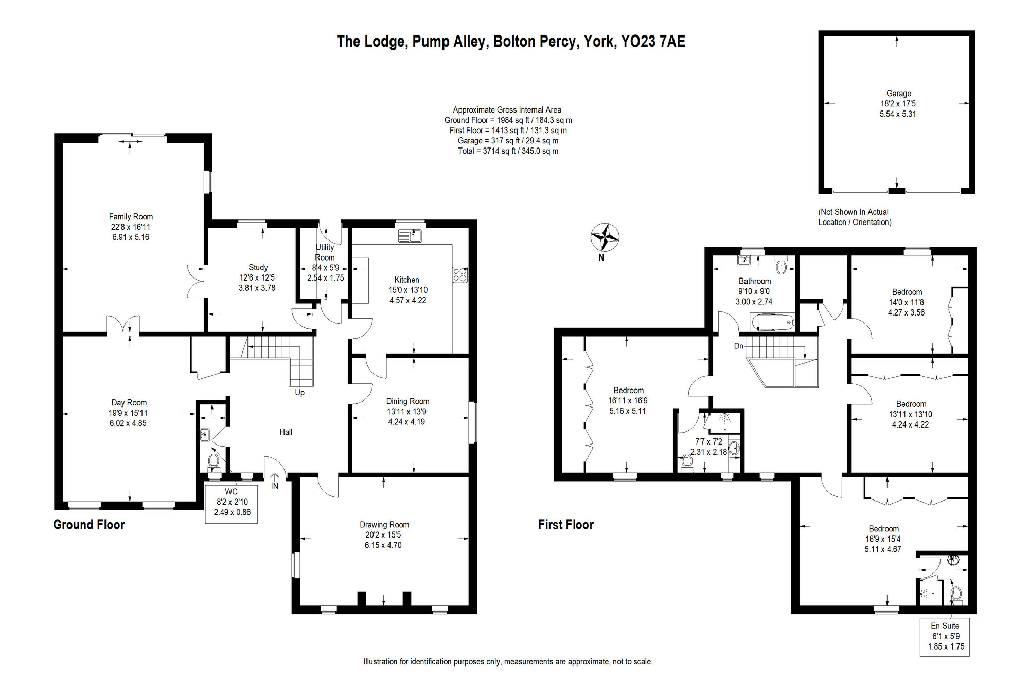 Floorplan of 4 bedroom Detached House for sale, Pump Alley, Bolton Percy, North Yorkshire, YO23
