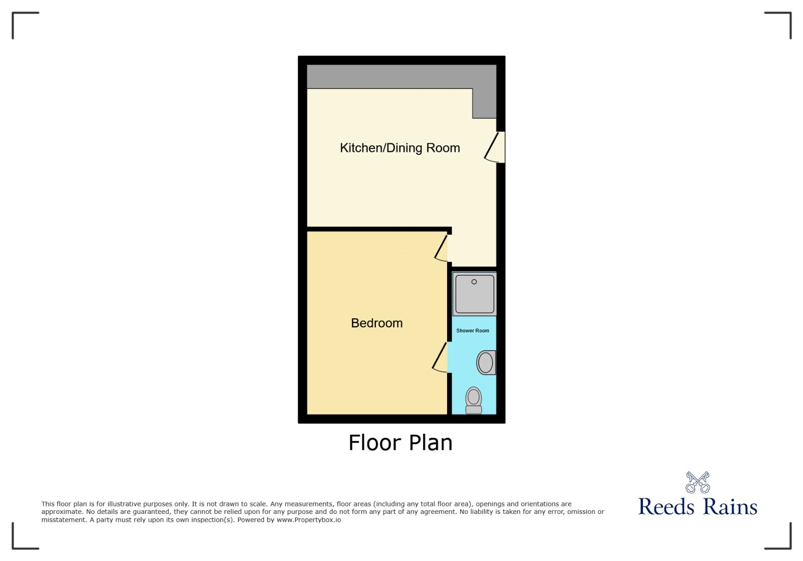 Floorplan of 1 bedroom Flat to rent, The Village, Stockton on the Forest, North Yorkshire, YO32