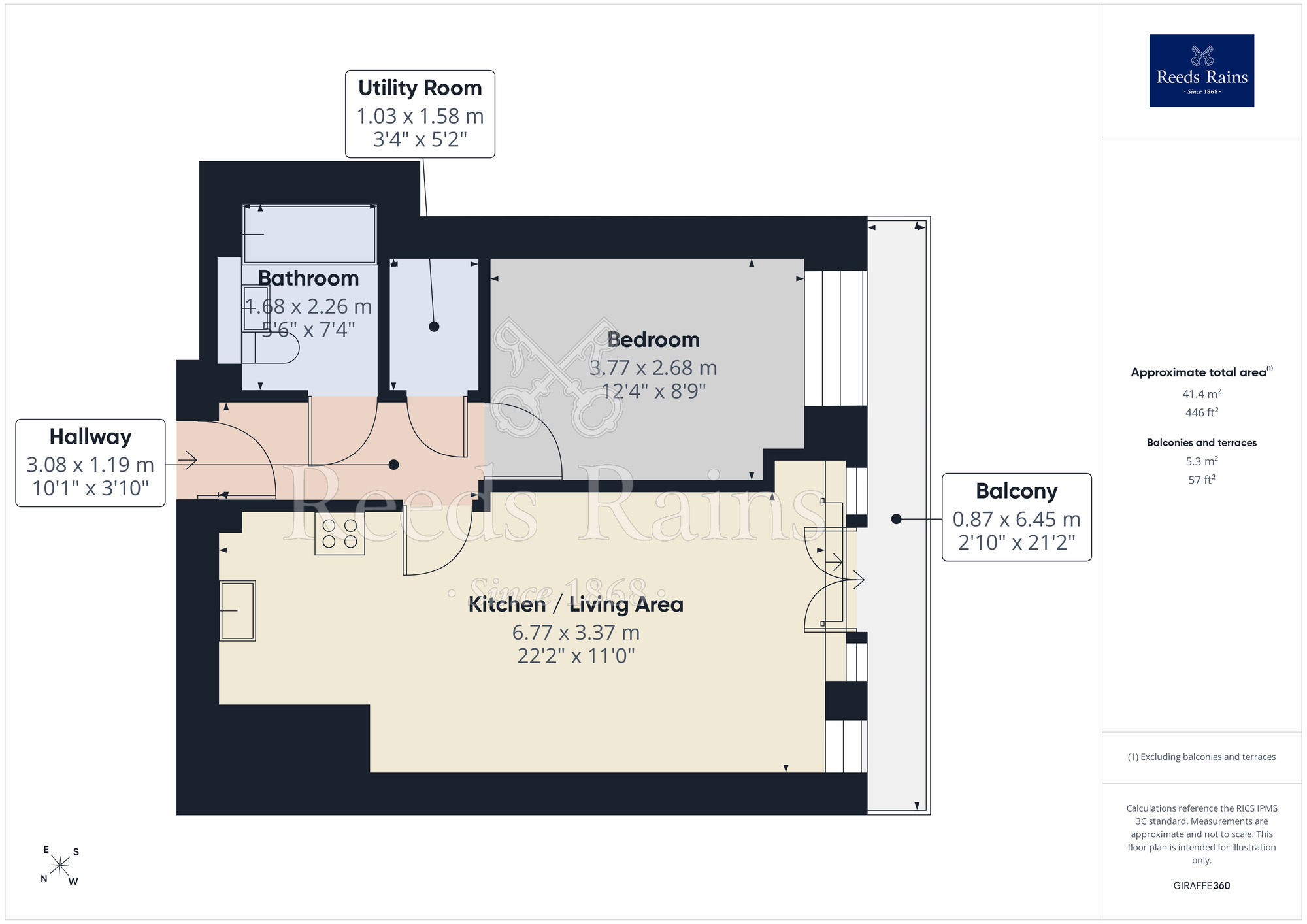 Floorplan of 1 bedroom Flat for sale, Skeldergate, York, North Yorkshire, YO1