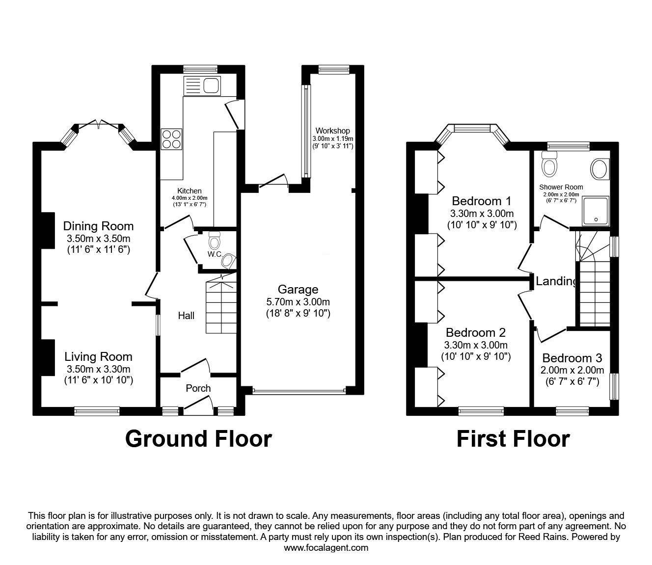 Floorplan of 3 bedroom Semi Detached House for sale, Walney Road, York, North Yorkshire, YO31