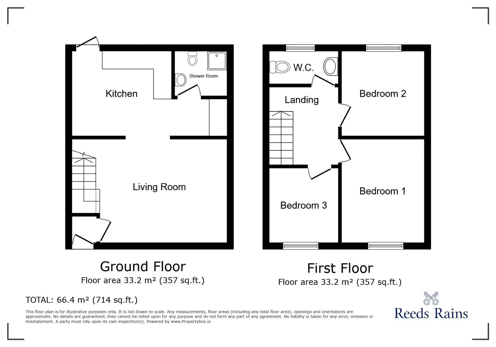 Floorplan of 3 bedroom Mid Terrace House to rent, Sixth Avenue, York, North Yorkshire, YO31