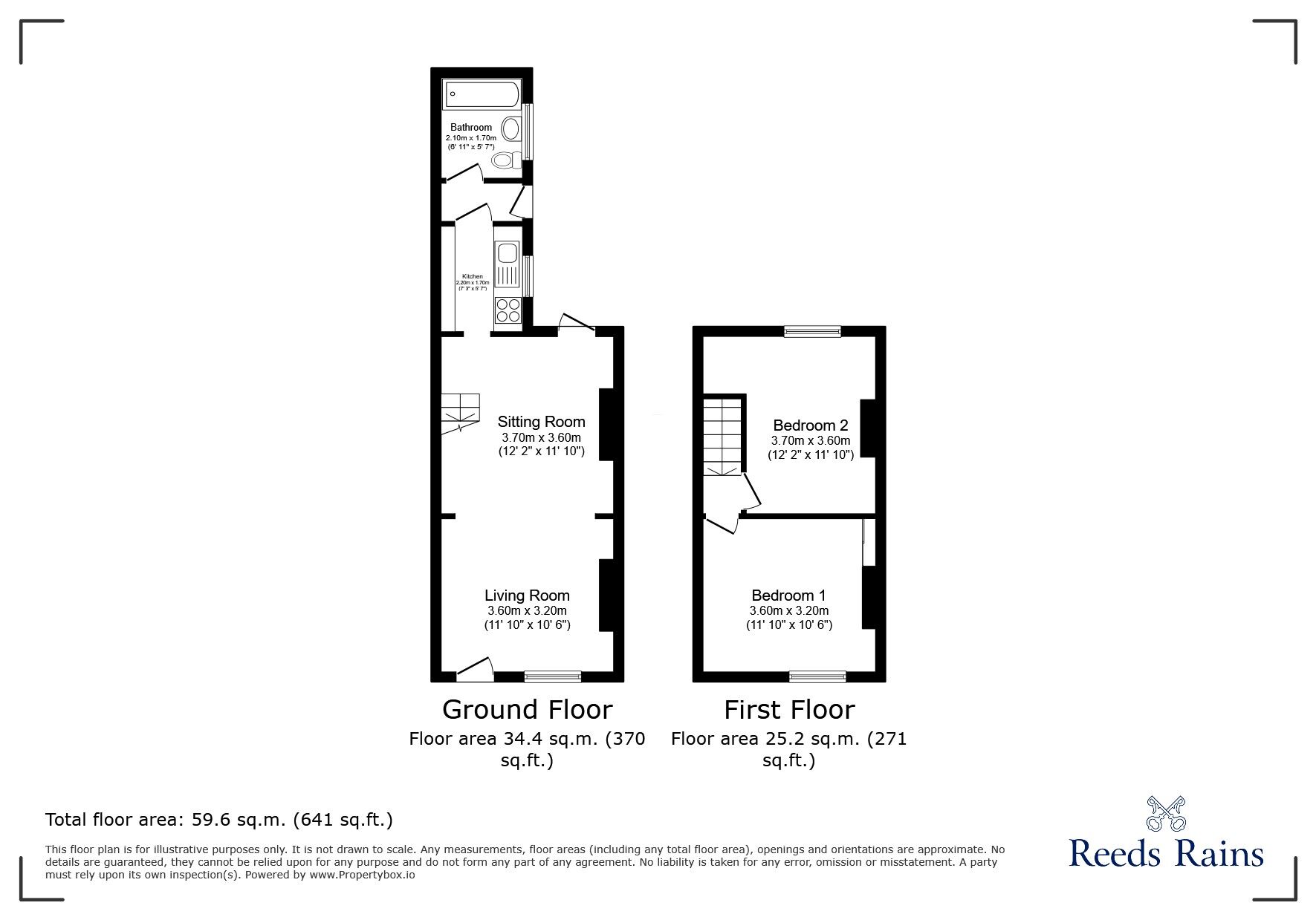 Floorplan of 2 bedroom Mid Terrace House for sale, Albany Street, York, North Yorkshire, YO26