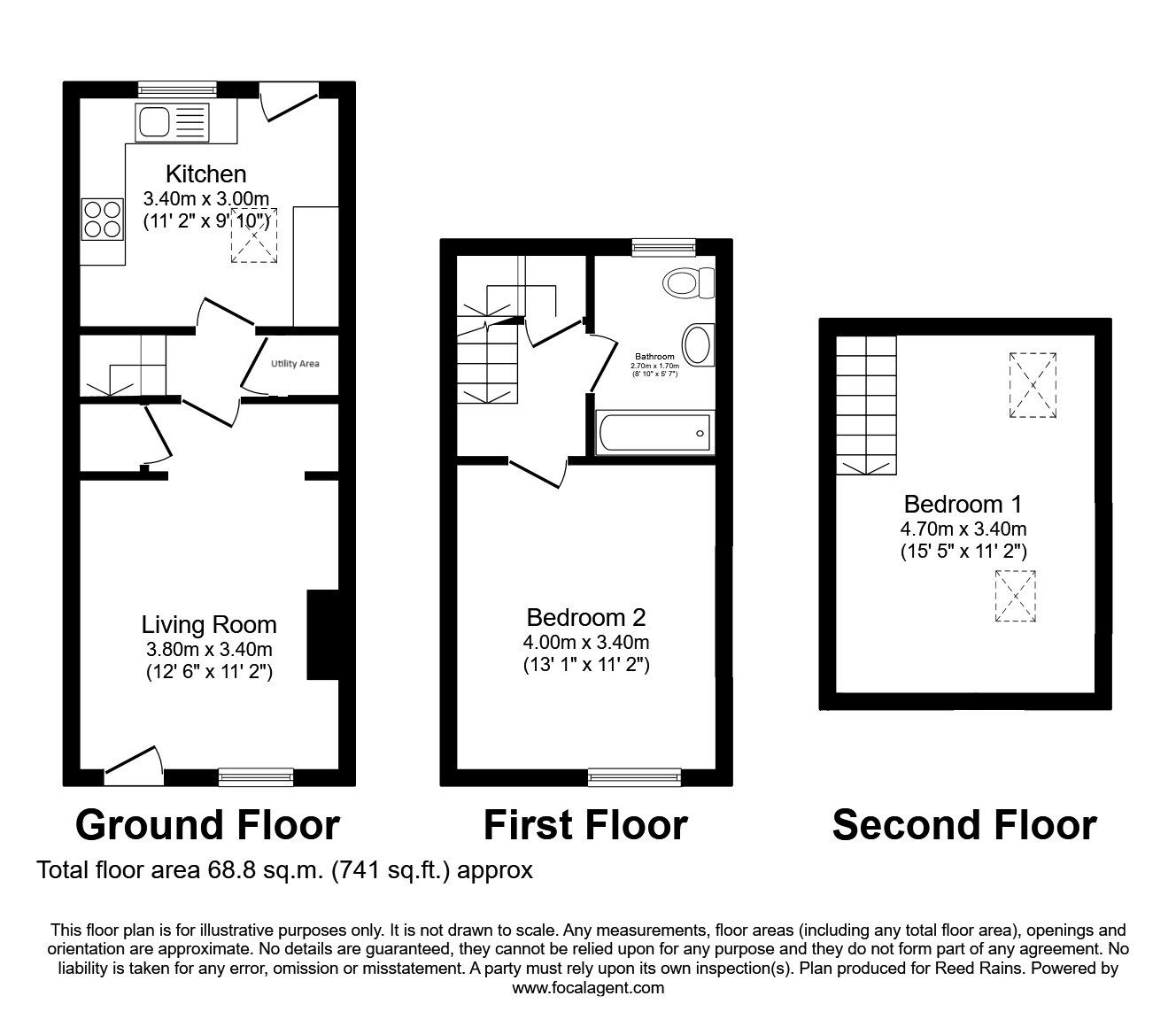 Floorplan of 2 bedroom Mid Terrace House for sale, Stamford Street East, York, North Yorkshire, YO26