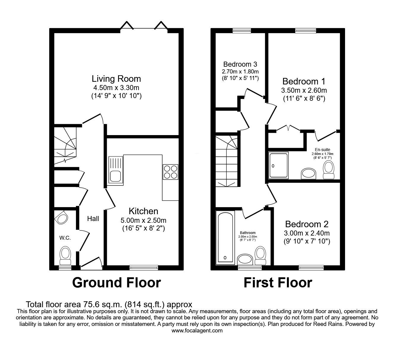 Floorplan of 3 bedroom End Terrace House for sale, Farro Drive, York, North Yorkshire, YO30