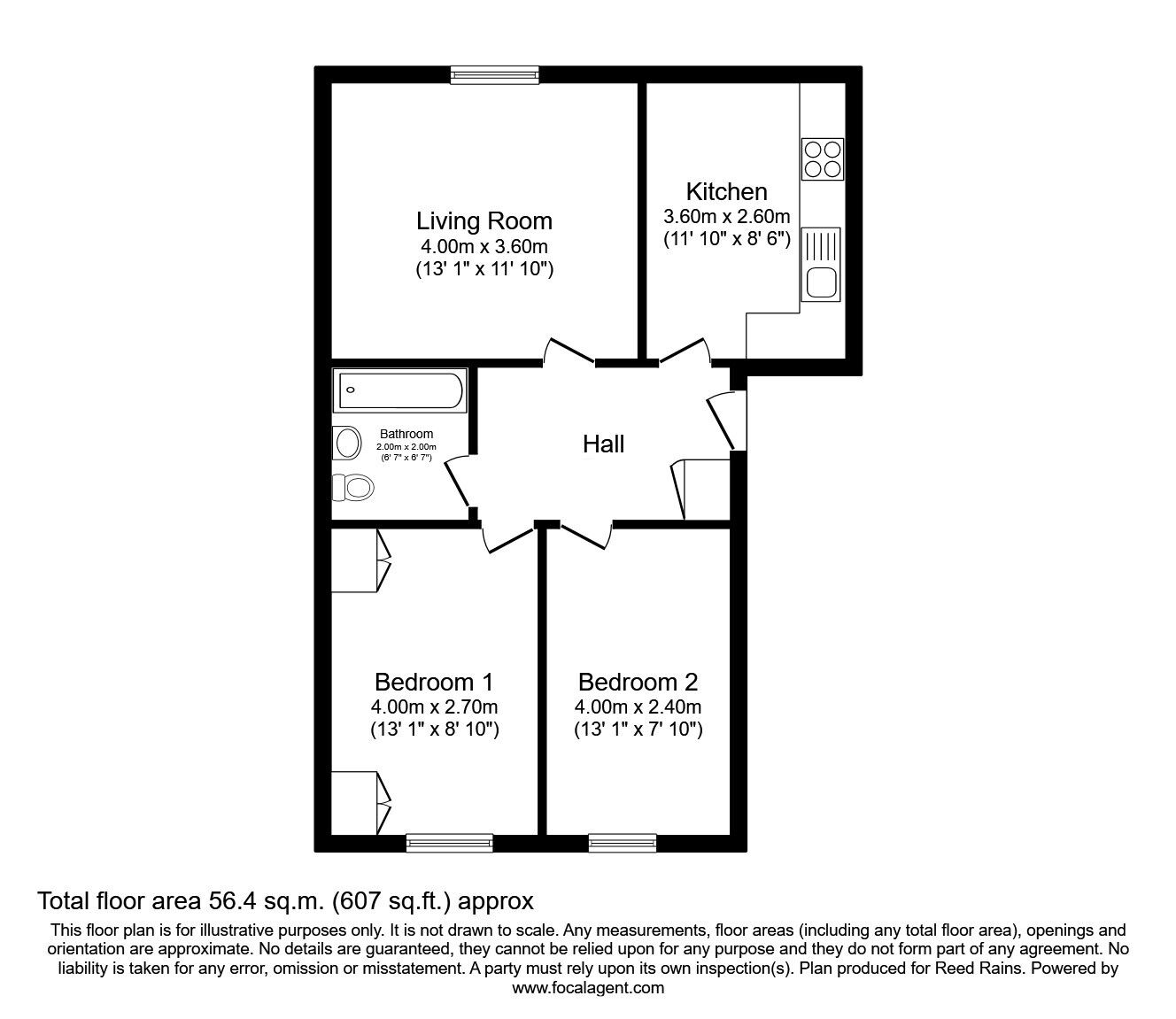 Floorplan of 2 bedroom  Flat for sale, Fetter Lane, York, North Yorkshire, YO1