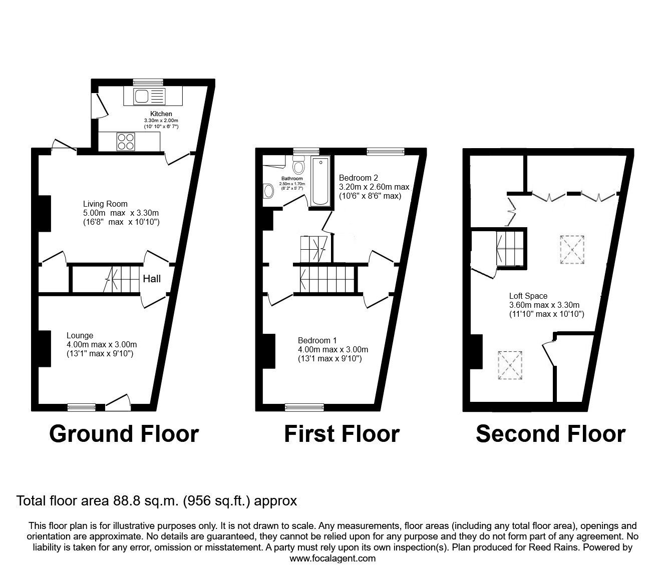 Floorplan of 2 bedroom End Terrace House for sale, Kensington Street, York, North Yorkshire, YO23