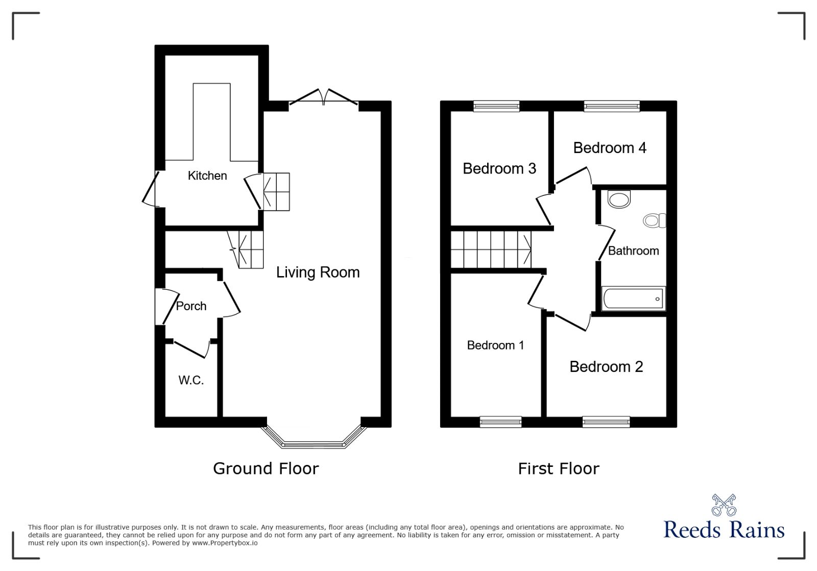 Floorplan of 4 bedroom Detached House to rent, Sandringham Close, Haxby, North Yorkshire, YO32