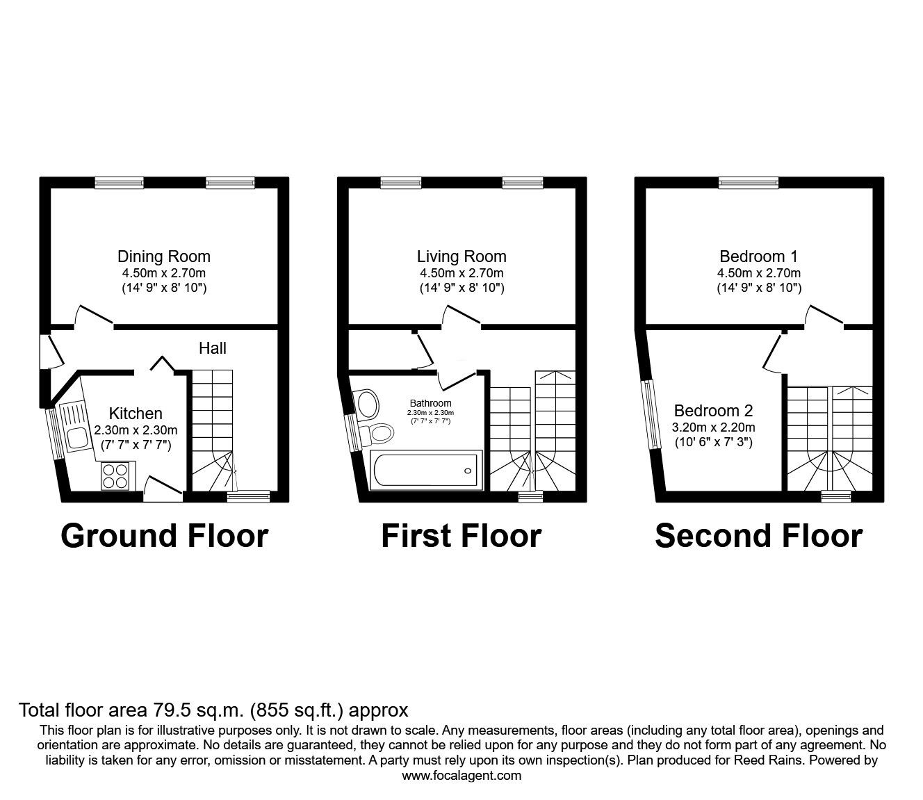 Floorplan of 2 bedroom End Terrace House for sale, Cromwell Road, York, North Yorkshire, YO1