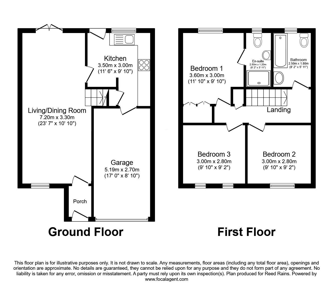 Floorplan of 3 bedroom  House for sale, Rosecroft Way, York, North Yorkshire, YO30