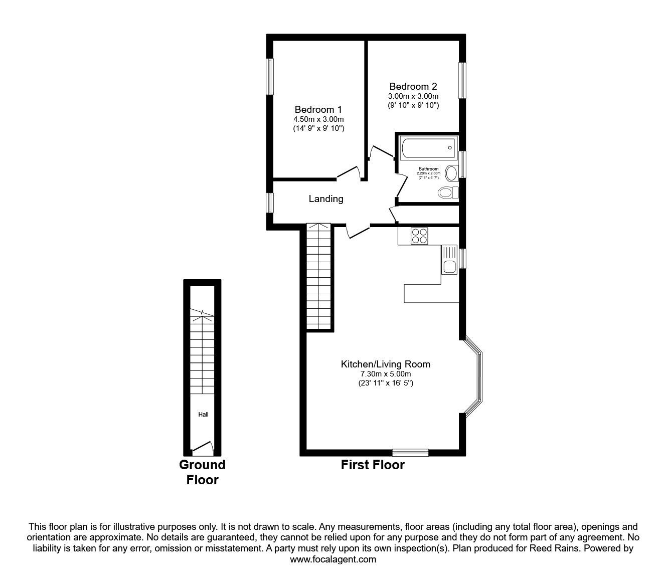 Floorplan of 2 bedroom  Flat for sale, Albemarle Road, York, North Yorkshire, YO23