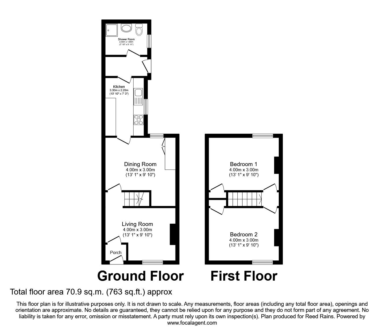Floorplan of 2 bedroom Mid Terrace House for sale, Cycle Street, York, North Yorkshire, YO10