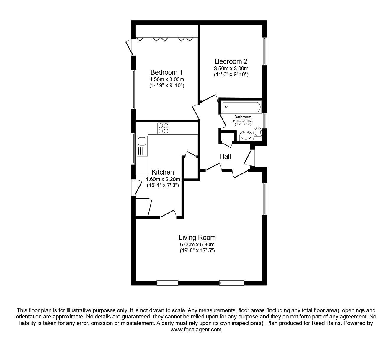 Floorplan of 2 bedroom Detached Property for sale, Swanlow Drive, Acaster Malbis, North Yorkshire, YO23