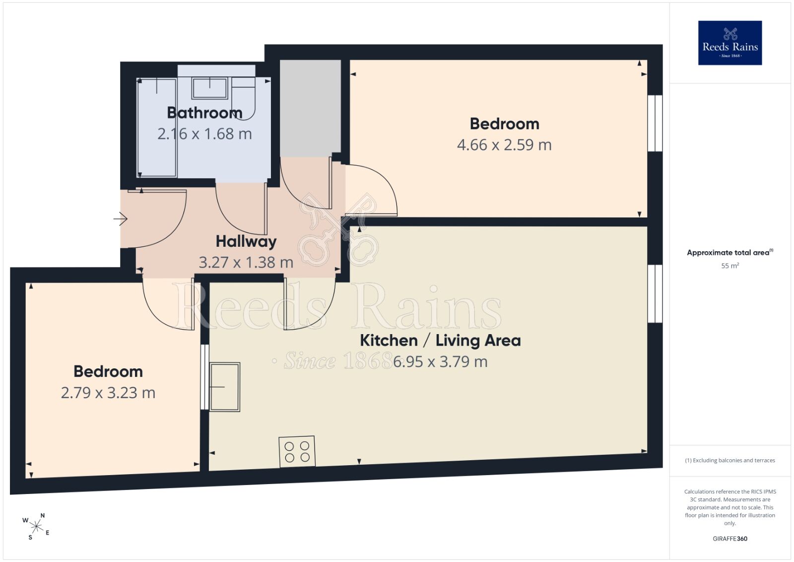Floorplan of 2 bedroom Flat to rent, Skeldergate, York, North Yorkshire, YO1