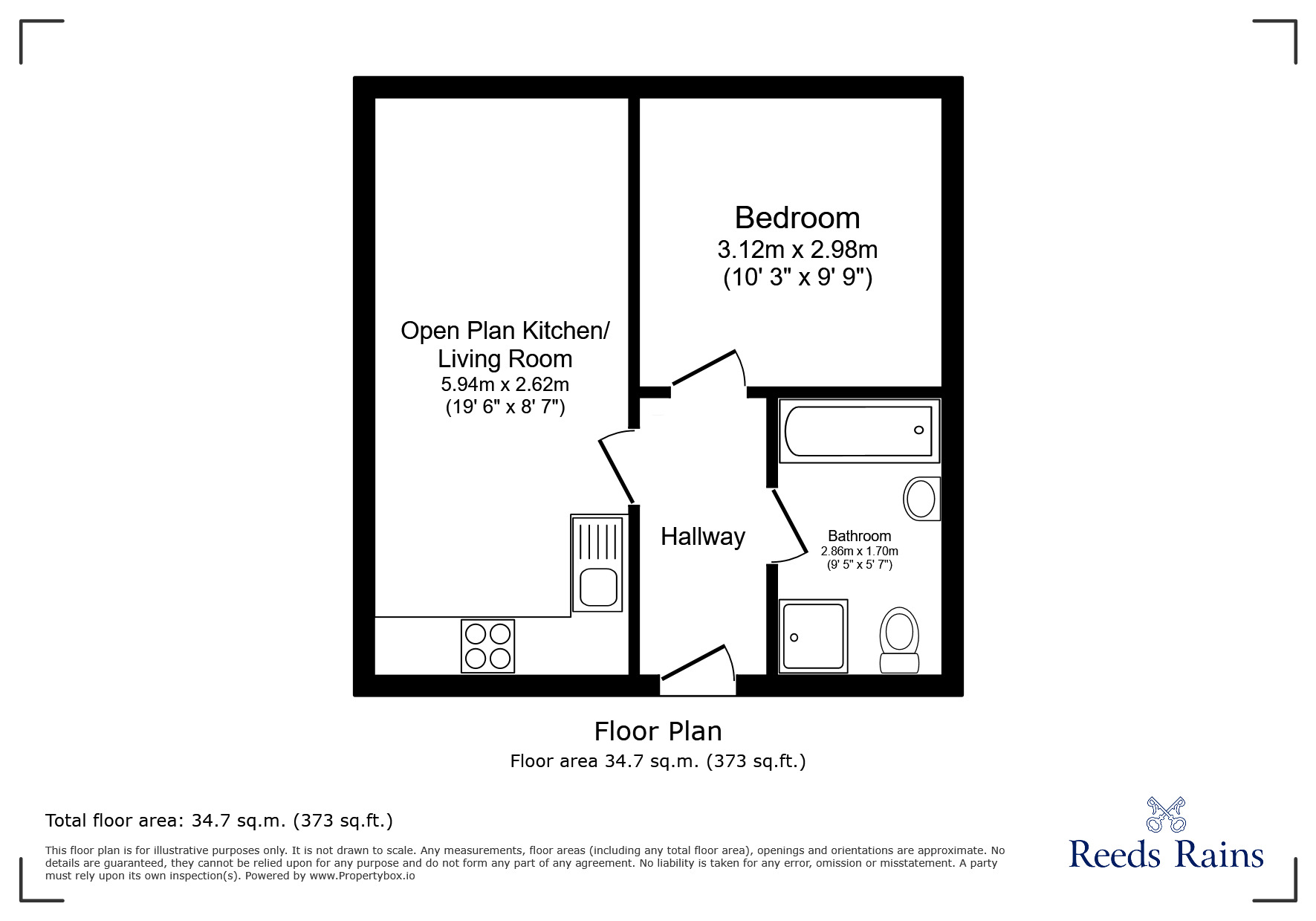 Floorplan of 1 bedroom  Flat for sale, Buttercrambe Road, Stamford Bridge, East Riding of Yorkshi, YO41