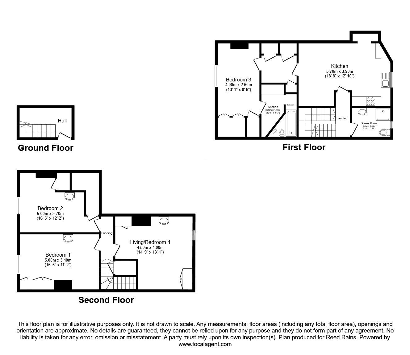 Floorplan of 4 bedroom Mid Terrace House for sale, Goodramgate, York, North Yorkshire, YO1