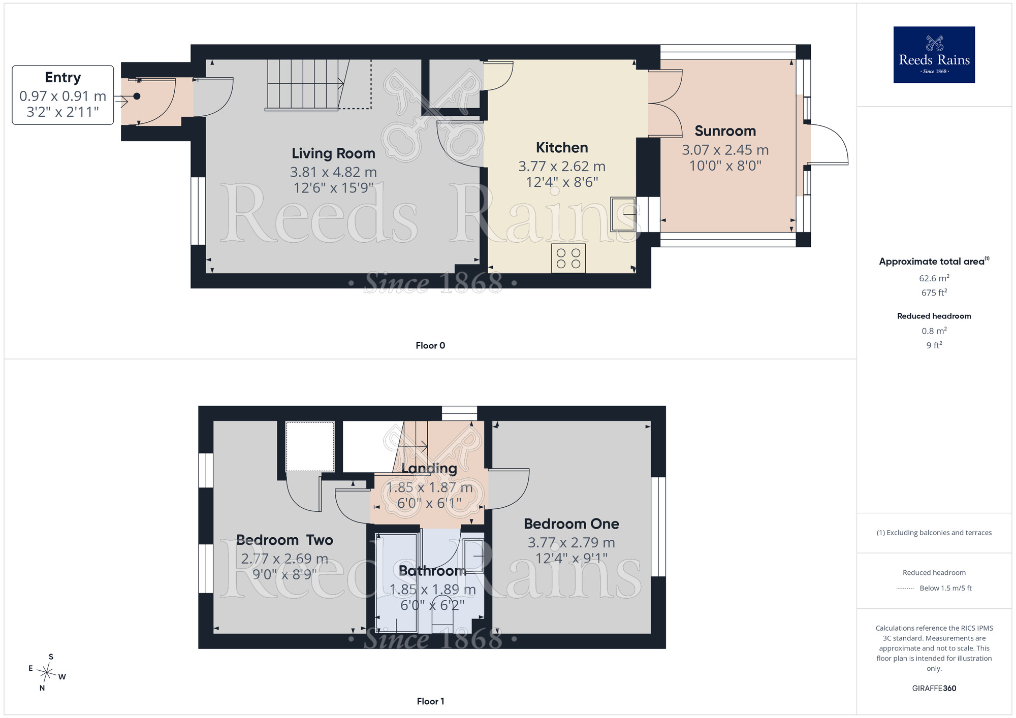 Floorplan of 2 bedroom Semi Detached House for sale, The Meadows, Riccall, North Yorkshire, YO19