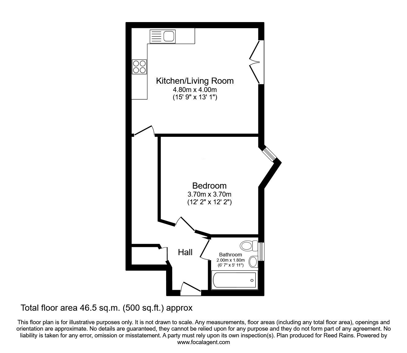 Floorplan of 1 bedroom Flat for sale, Didsbury Close, York, North Yorkshire, YO30