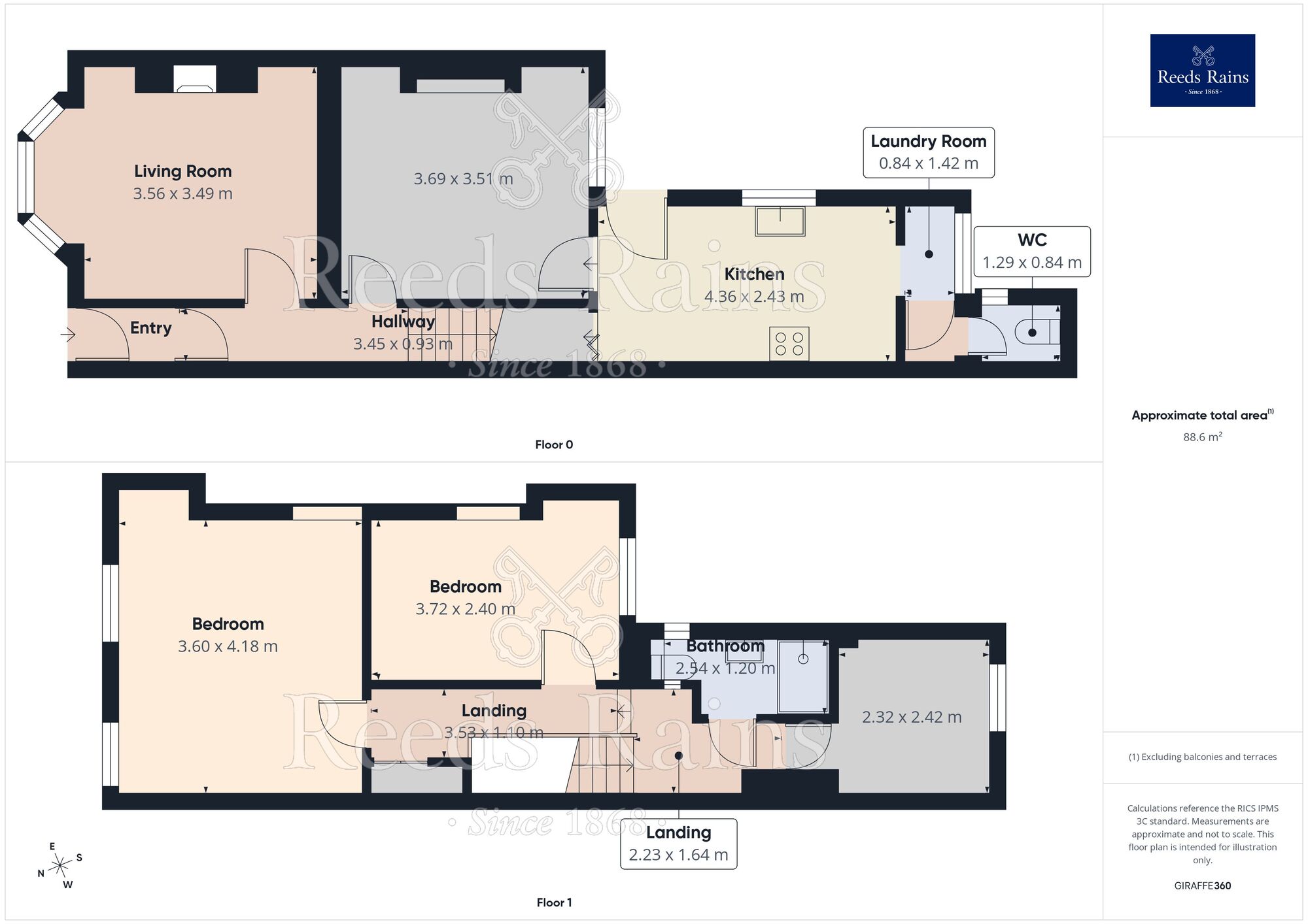 Floorplan of 3 bedroom End Terrace House for sale, Richardson Street, York, North Yorkshire, YO23