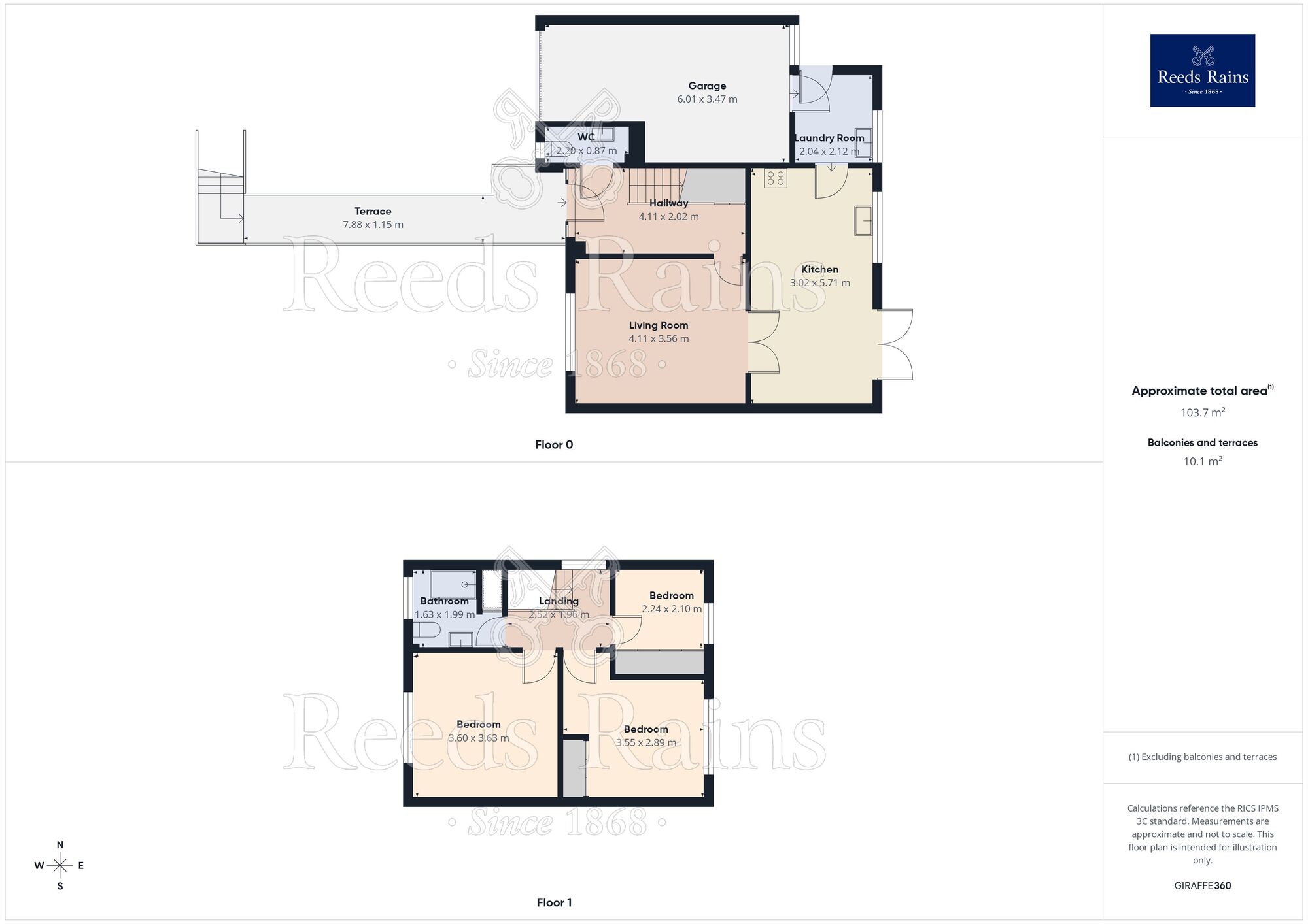 Floorplan of 3 bedroom Semi Detached House for sale, The Hawthorns, Riccall, North Yorkshire, YO19
