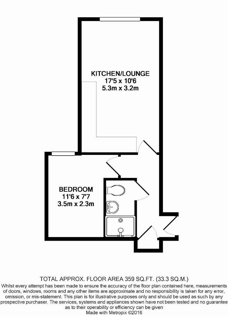Floorplan of 1 bedroom  Flat to rent, Clifton, York, North Yorkshire, YO30