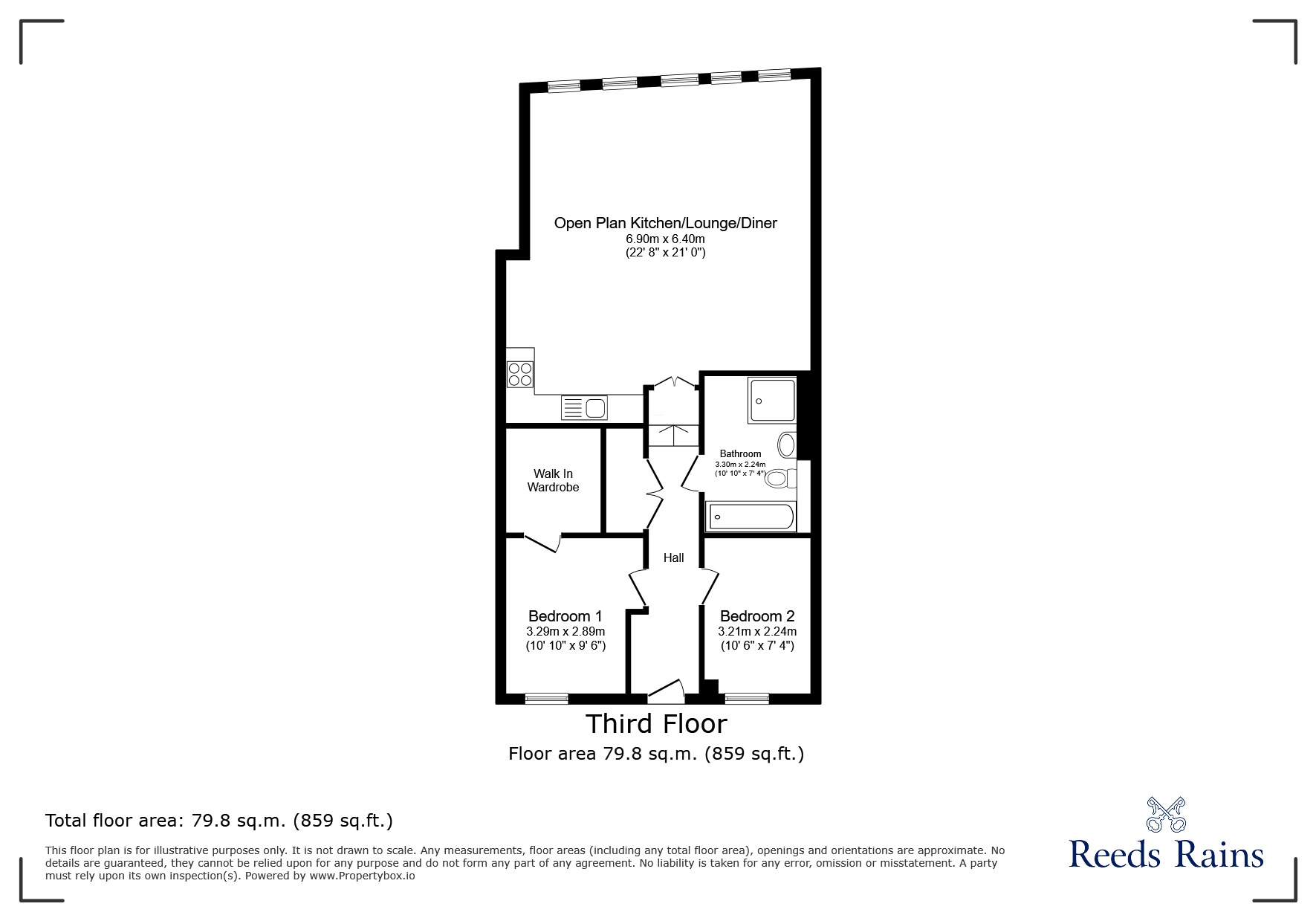 Floorplan of 2 bedroom Flat for sale, Merchant Exchange, York, North Yorkshire, YO1